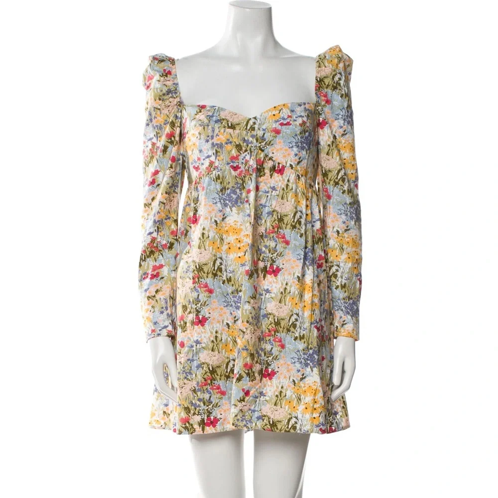 Reformation Kenzi Mini Dress Size 0 in Floral Pattern - Picture 2 of 5